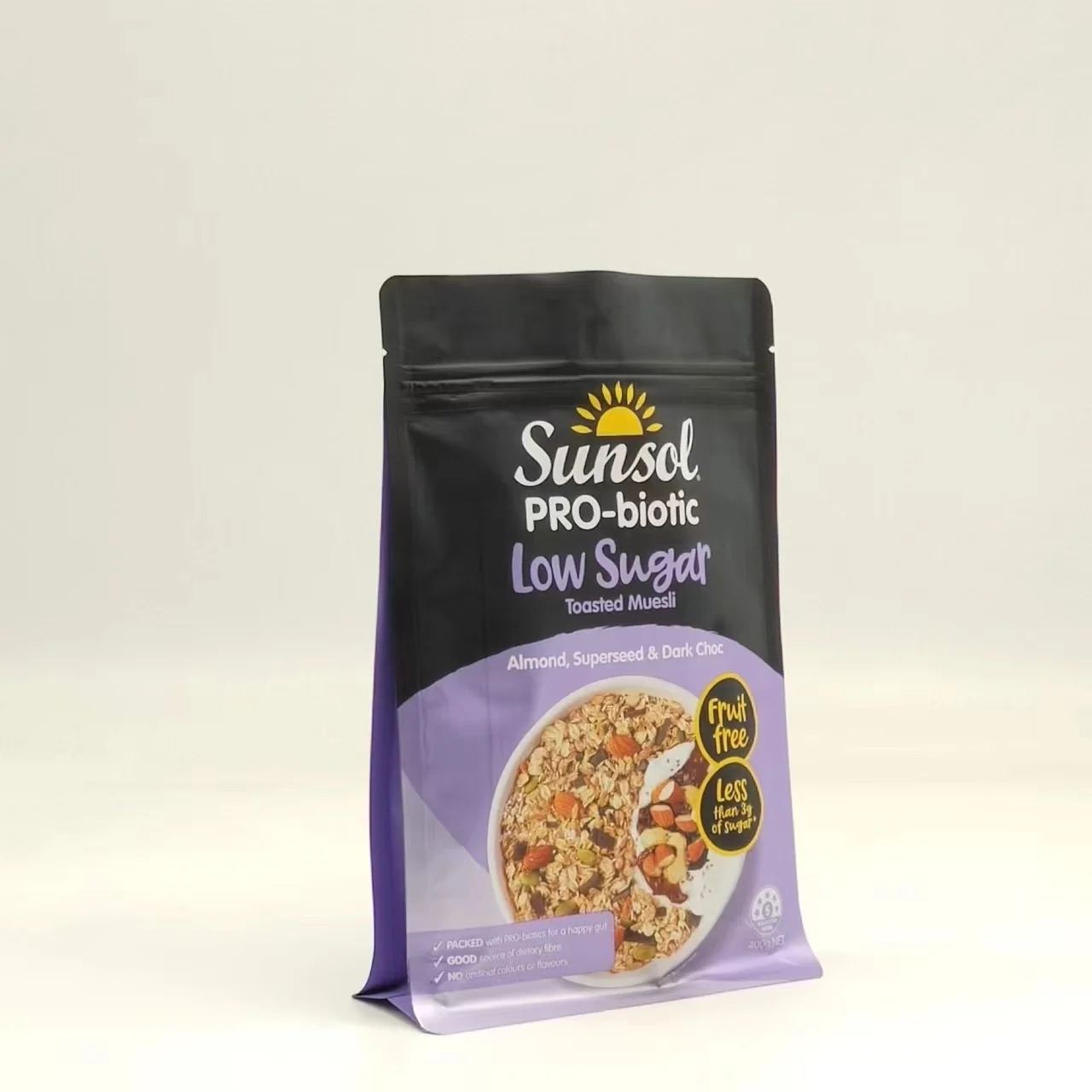 High quality food packaging 8 side seal standing valve bag zipper