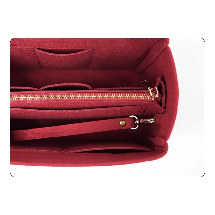 customization felt handbag organizer luxury purse hanging bag insert travel cosmetic bags bag inserter machine