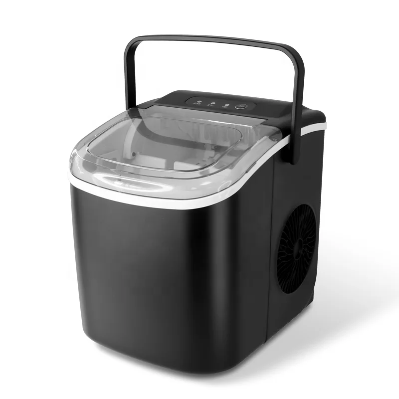 9 Ice Cubes Ready in 6 Mins Portable Handle Desktop Home Ice Maker Machine with Ice Scoop and Basket