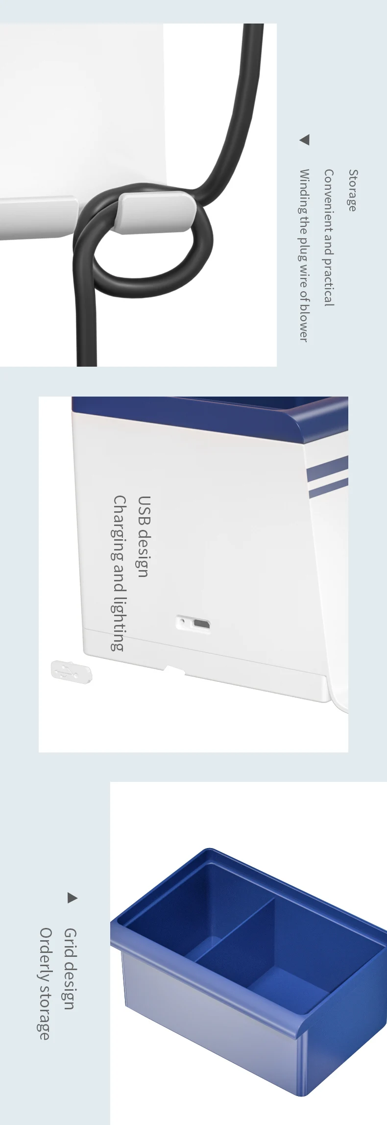 Induction lamp New Arrival Multifunctional Hair Dryer Holder Shelf No Drilling Bathroom Storage Organizers Creative Blower Rack