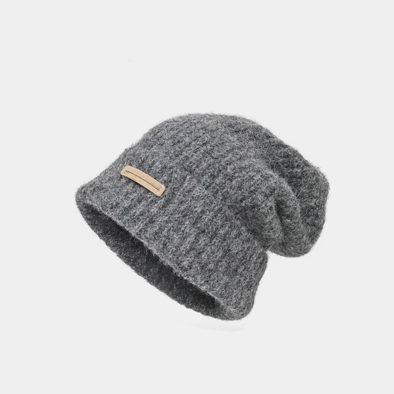 New Custom Made Solid Color Women Men Slouch Knitting Cashmere Wool Beanie Sports Running Slouchy Beanie Hat