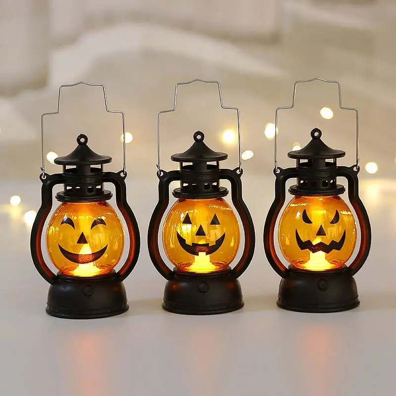 Wholesale Halloween Pumpkin Led Lantern Lamp Halloween Outdoor Wall Decorations