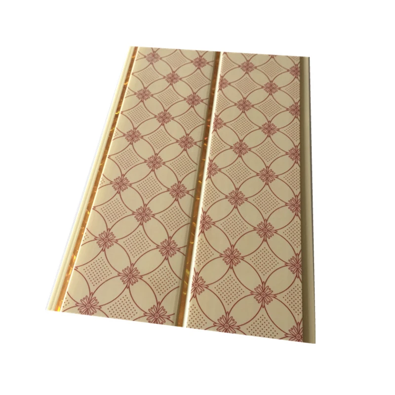 Bright White Pvc Ceilings Wood Grain Hot Stamping Pvc False Ceiling Tile Film Coated Laminate Pvc Plafond Ceiling Roof