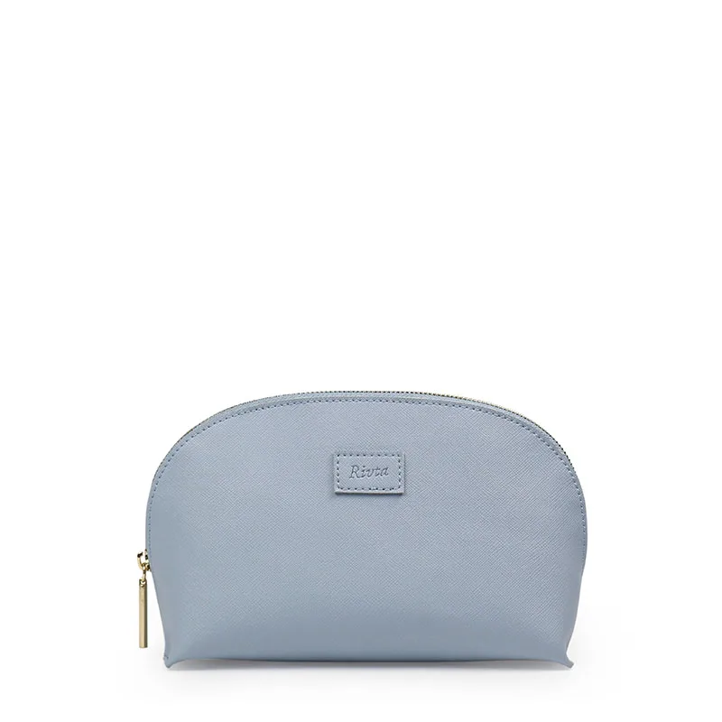 Wholesale Custom Logo High Quality New Arrival Waterproof Vegan Pu Recycled Leather Clutch Makeup Cosmetic Bag Organic