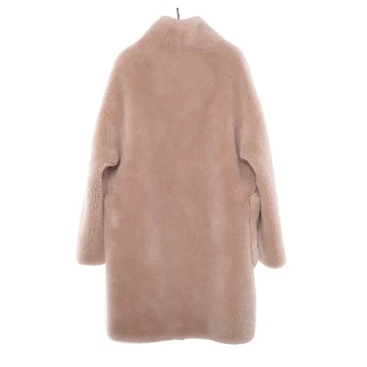 Jtfur Latest Luxury Autumn Winter Sheepskin Leather Fur Shearling Coat Women Jacket Fur Coats for Woman