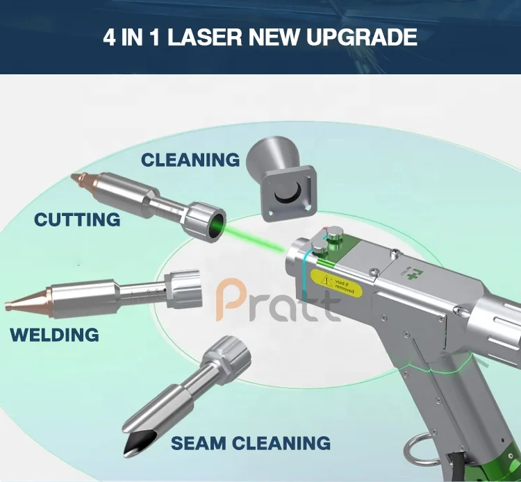 4 in 1 Laser Cleaner Welder Cutter Machine 1000w 1500w 2000w 2500w 3000w Handheld Laser Welding Machine with high quality