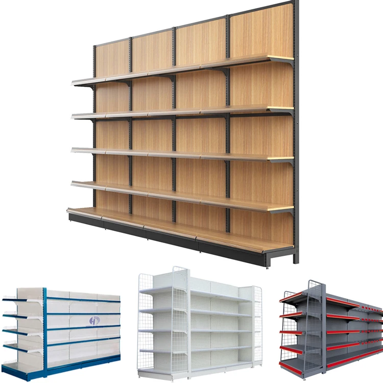 Customized Supermarket Shelf Bracket single side round shelves wire mesh Supermarket Shelf Fence