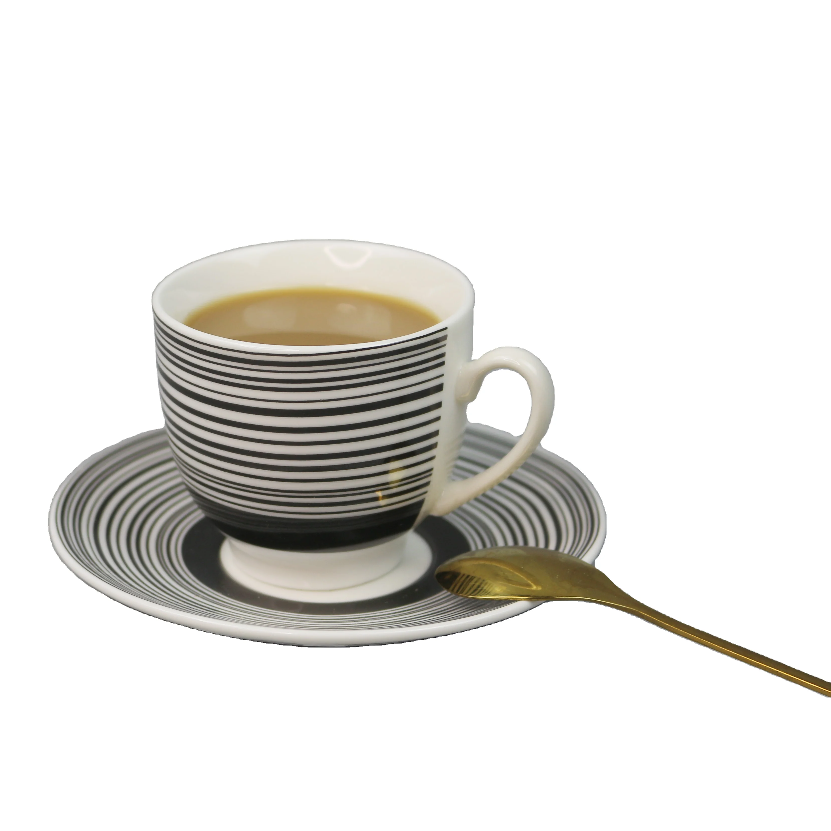 hot selling Decal Coffee Espresso Ceramic Cup And Saucer turkish cup and saucer