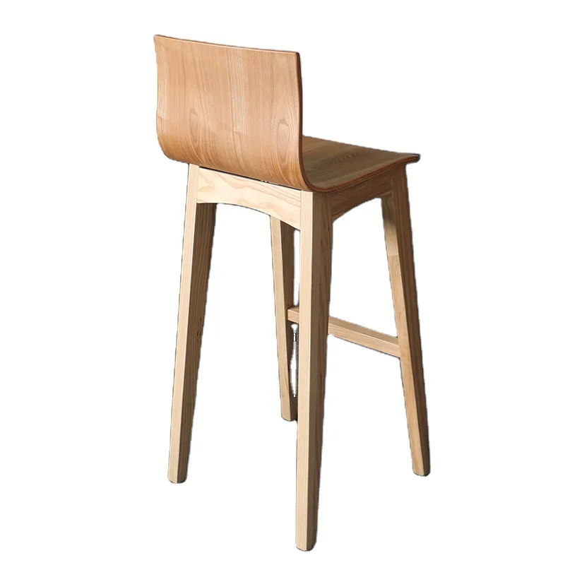 Барный стул в скандинавском стиле, дизайнерский высокий стул для западного ресторана, барный стул