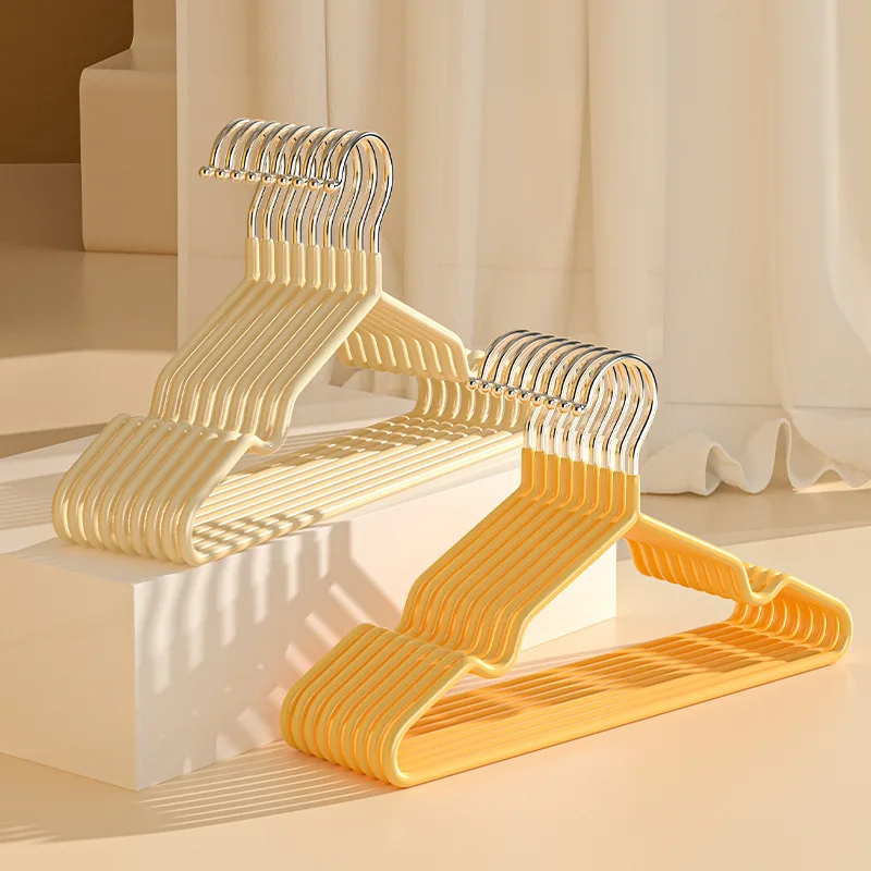 Wholesale Custom Hanger Thick Rubber Coated Metal Clothes Kids Hanger Coated Hangers with PVC Plastic Coated