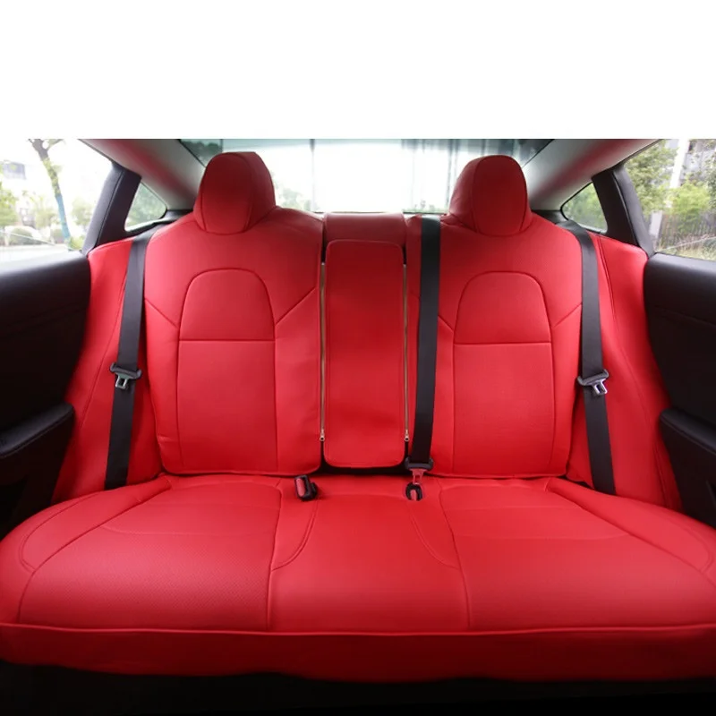Car Seat Covers  Full Covered PU Leather Cushion Cover For 2022 Tesla Model Y