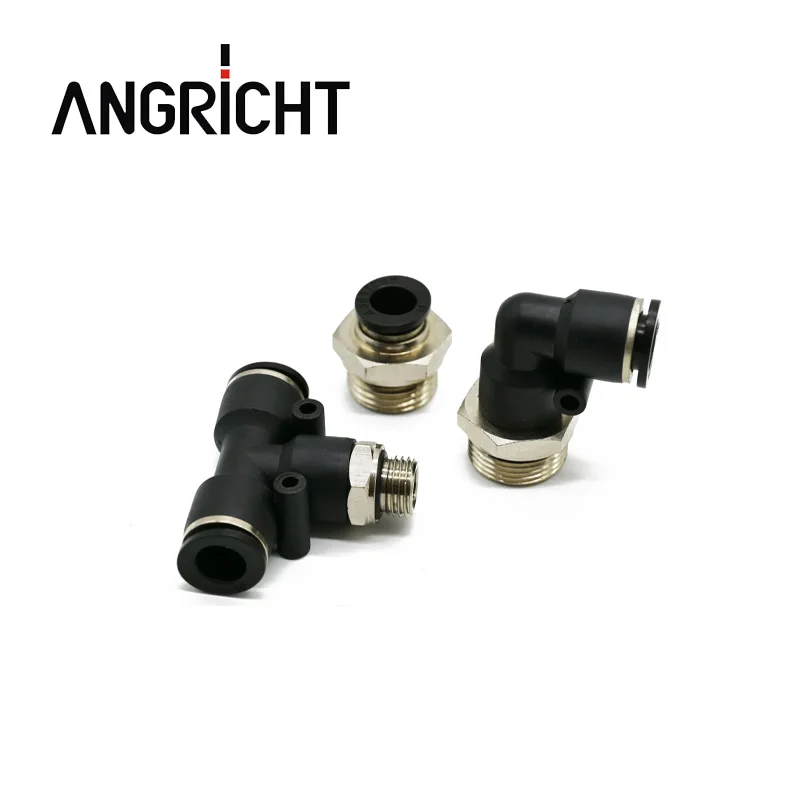 R G thread Pneumatic quick tube connector,push in air hose fitting