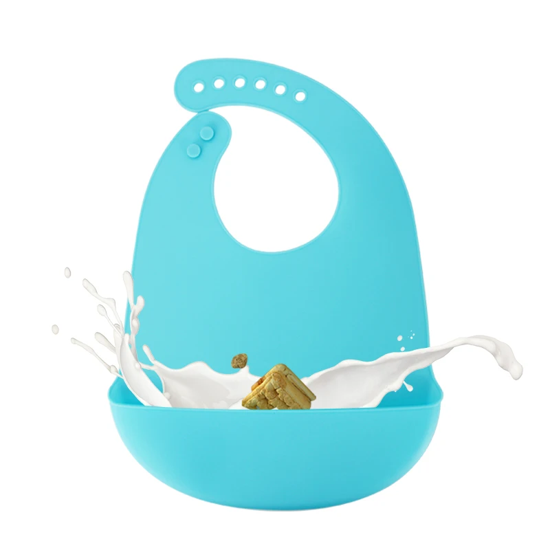 Wholesale Baby Bib Baby Silicone Baberos Bavoir BPA Free Custom Logo Water Proof Baby Bibs