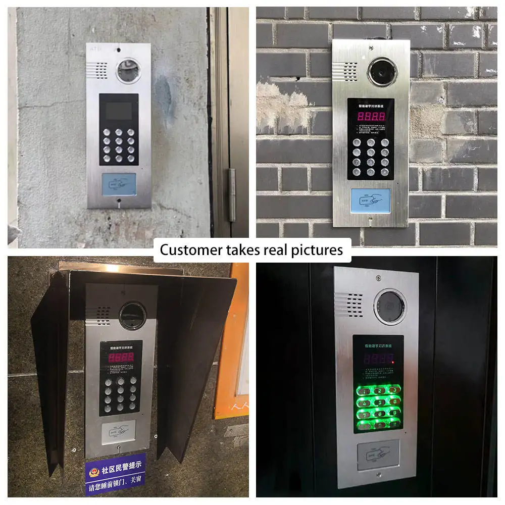Building access control system based camera door video phone door bell Camera intercom CAT5 TCP/IP Camera multi-unit apartment