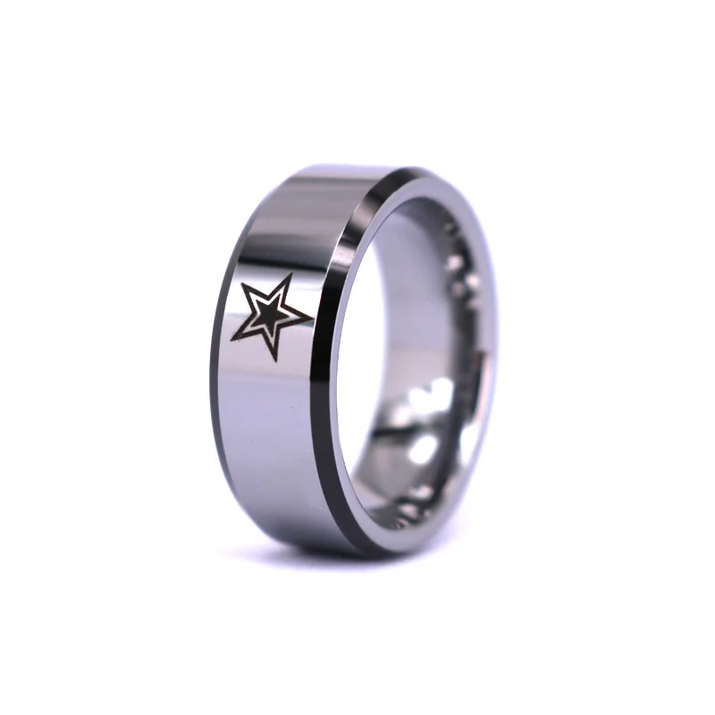 Star Space Galaxy Universe Solar System Tungsten Ring, Tungsten Wedding Band 8mm
