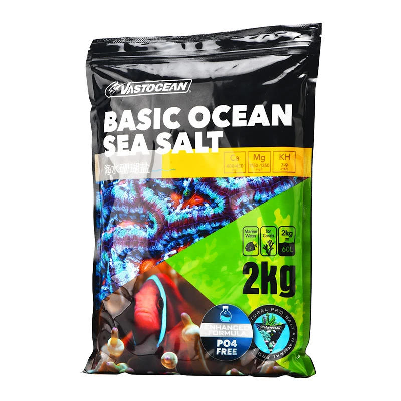 Аквариум Vastocean базовая морская соль кораллового цвета 2 кг
