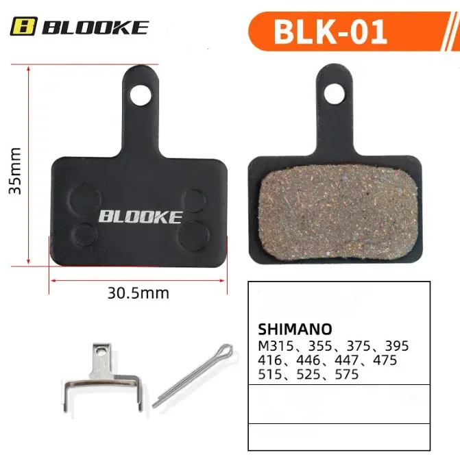BLOOKE Mountain Mike Brake Pads Resin Semi-metallic Bicycle Cooling Brake Rotors Disc Brake Pads