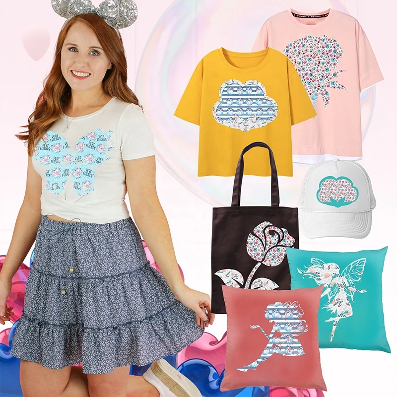 Sticky Customized Digital Heat Transfer Vinyl Heat Press Vinyl HTV Custom Printed Vinyl Pattern Iron On T-shirt Textile