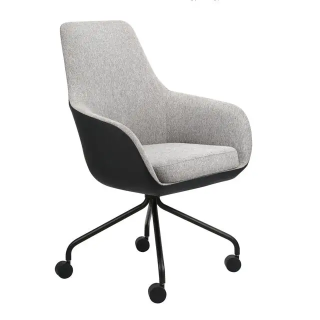 Commercial lobby modern reception upholstery grey fabric lounge leisure office chairs for sales