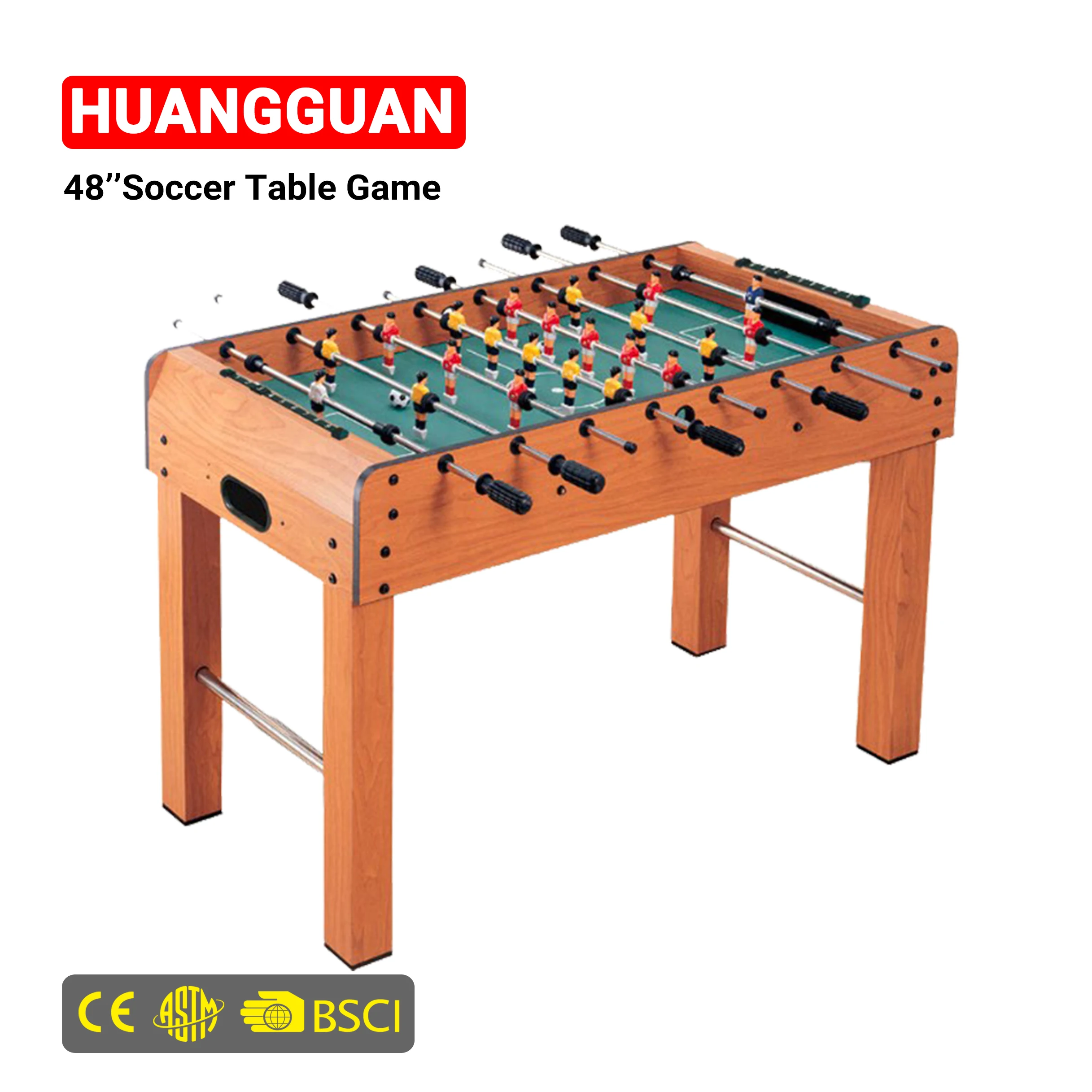 Huangguan 48 Inch Professional Soccer Table For Aldult Games & Game Night Standard Football Game Pool Table RTS For Sale