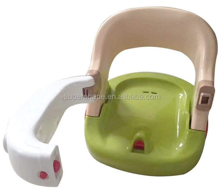 Foldable baby bath seat with non-slip mat infants bath tub chair with suction cups for stability