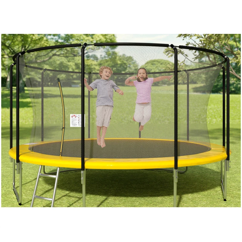 Design Golden Supplier 14ft 15ft Kids Trampoline Professional Outdoor Park Children Kids 16ft With Basketball for Adults