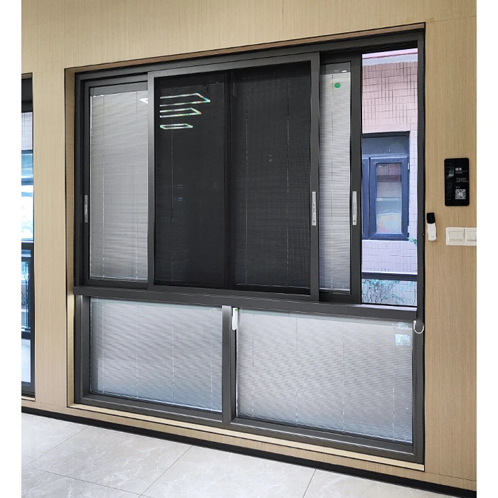 Hihaus smart powder coated architectural double glazed sliding aluminum windows