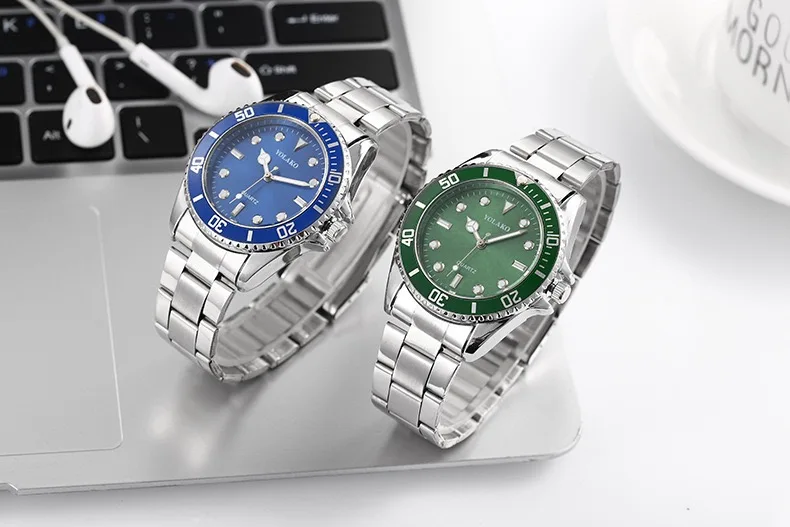 
Wholesale New Fashion Stainless Steel Band Men Sport Business Watch Wrist Watch Quartz 