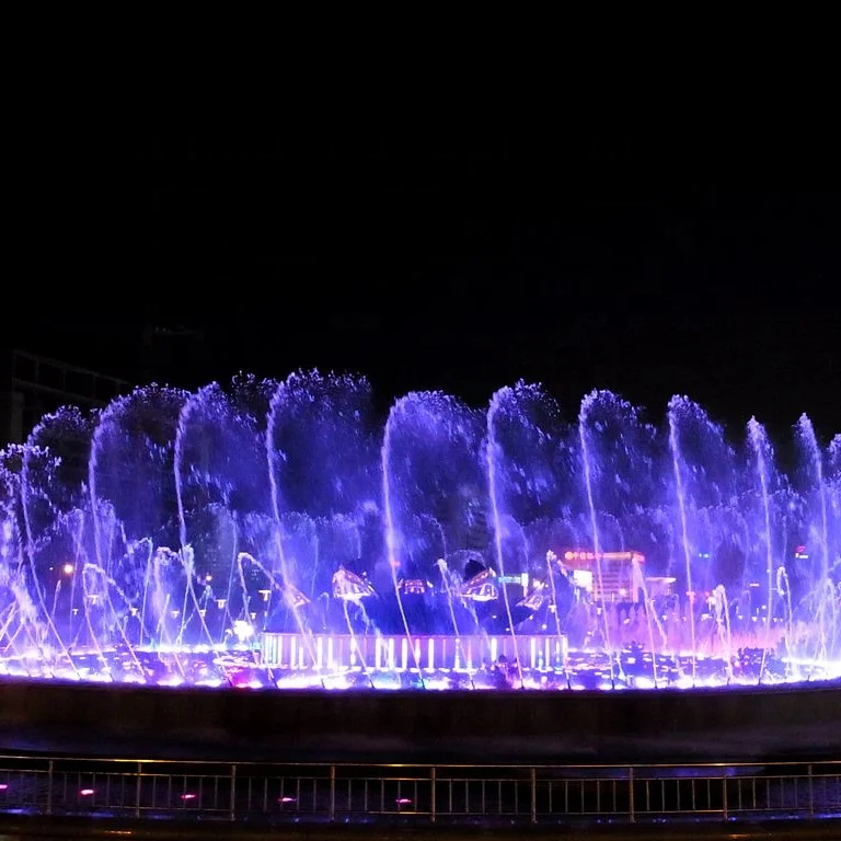 Garden Decoration Water Fountain Dandelion Music Dancing Water Fountains With Lights