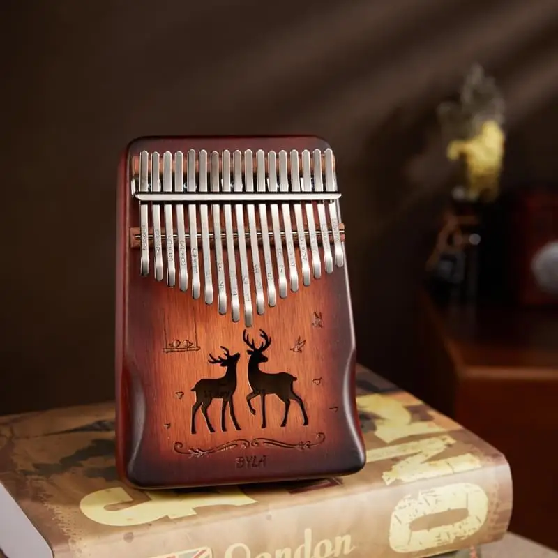 mini finger piano karimba17 keys mahogany wood portable musical instruments for kids