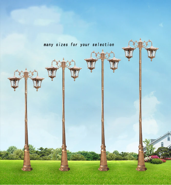 antique garden lighting pole lamp for home