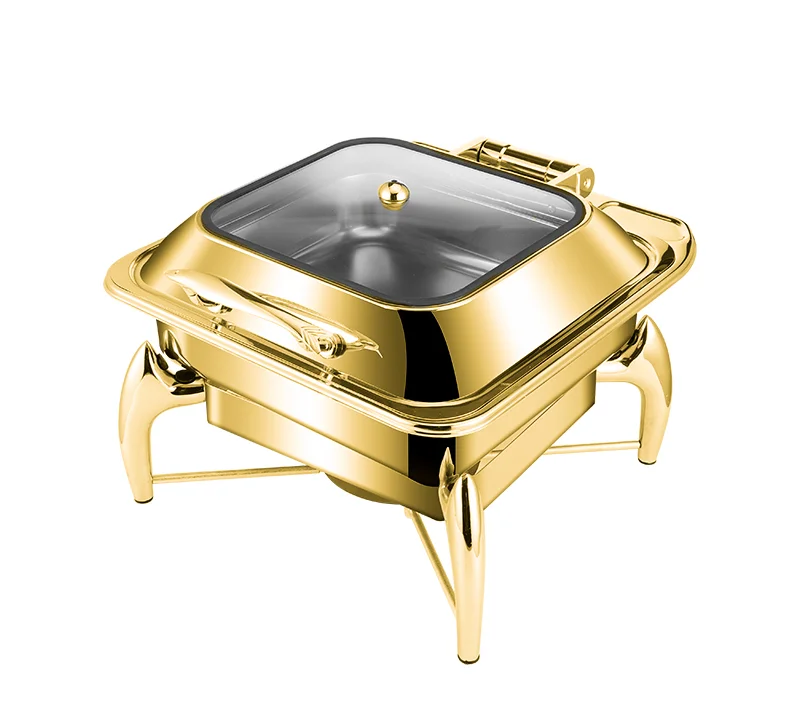 Wholesale Restaurant Hotel Supplies Buffet Luxury Hydraulic Induction Glass Chafing Dishes