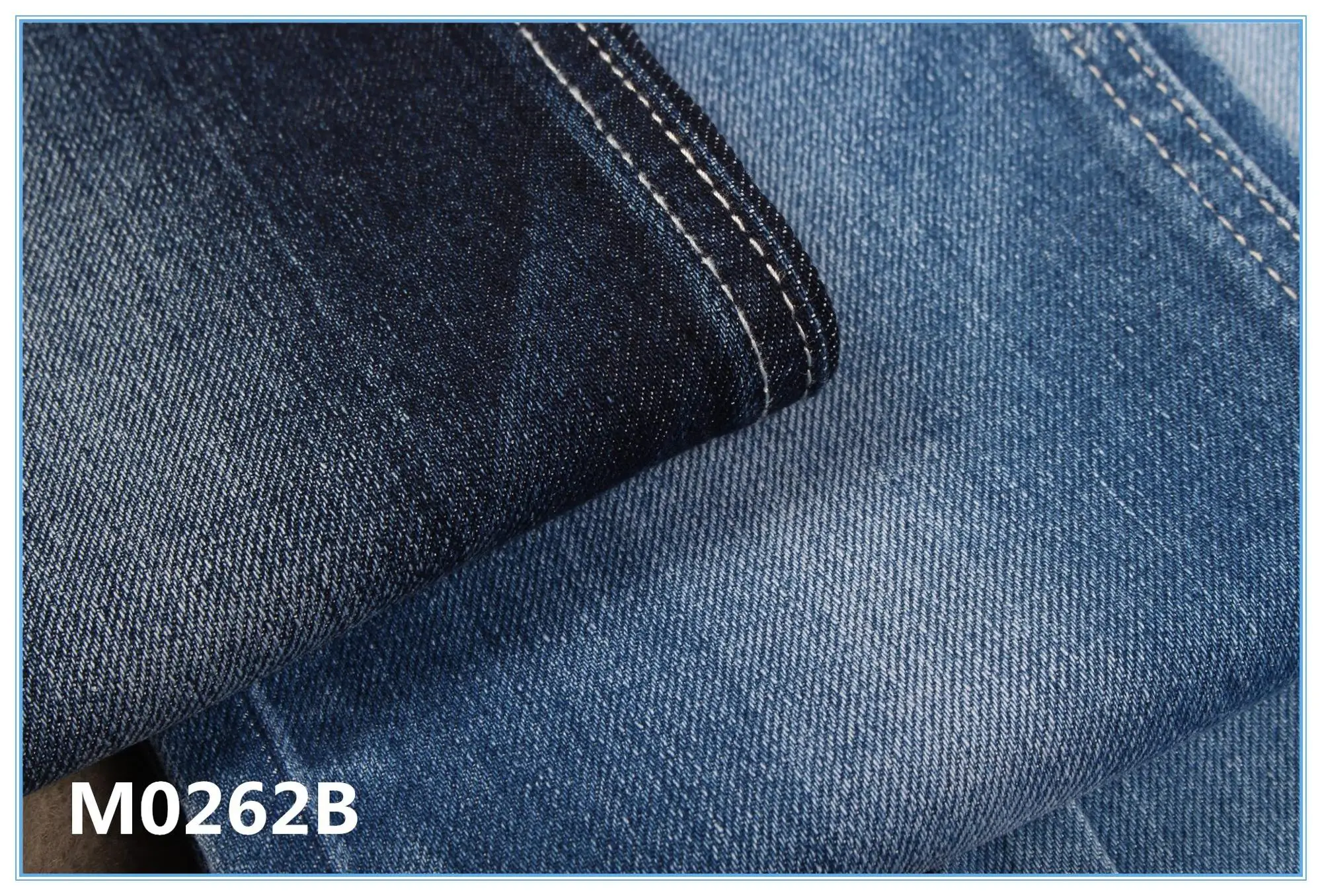Sustainability recycled polyester plastic bottle repreve stretch denim fabric for jeans