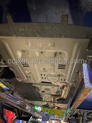 JUNXI 3D Magnesium Aluminum Alloy Engine Gear Box Skid Plate Car Bottom Cover Plate fit for Giulia