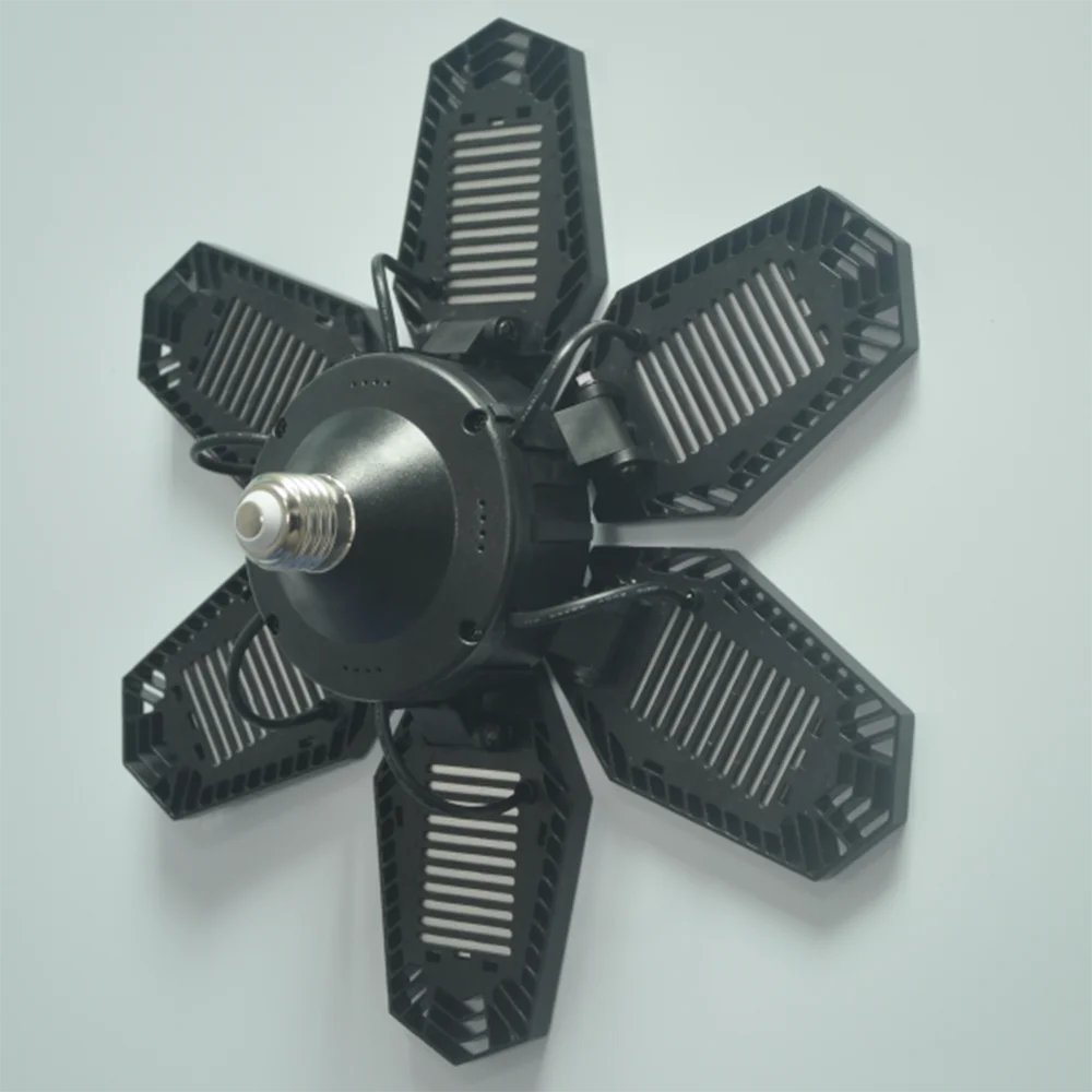 Deformable Best Garage Light, E26/E27 LED Light Garage Lighting with 6+1 Adjustable Panels Garage Bulb for Basement, Attic