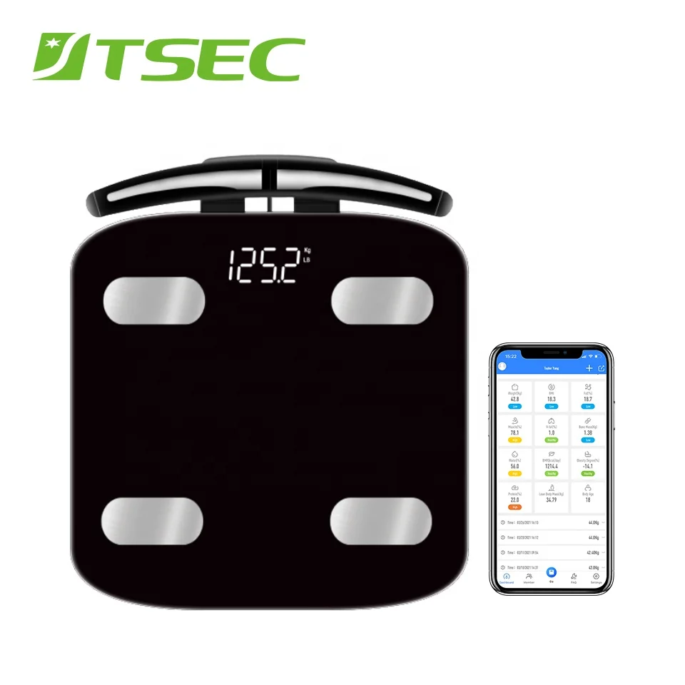 Eight Electrode Smart Body Composition Muscle And Water Mass Weight Body Fat Scale