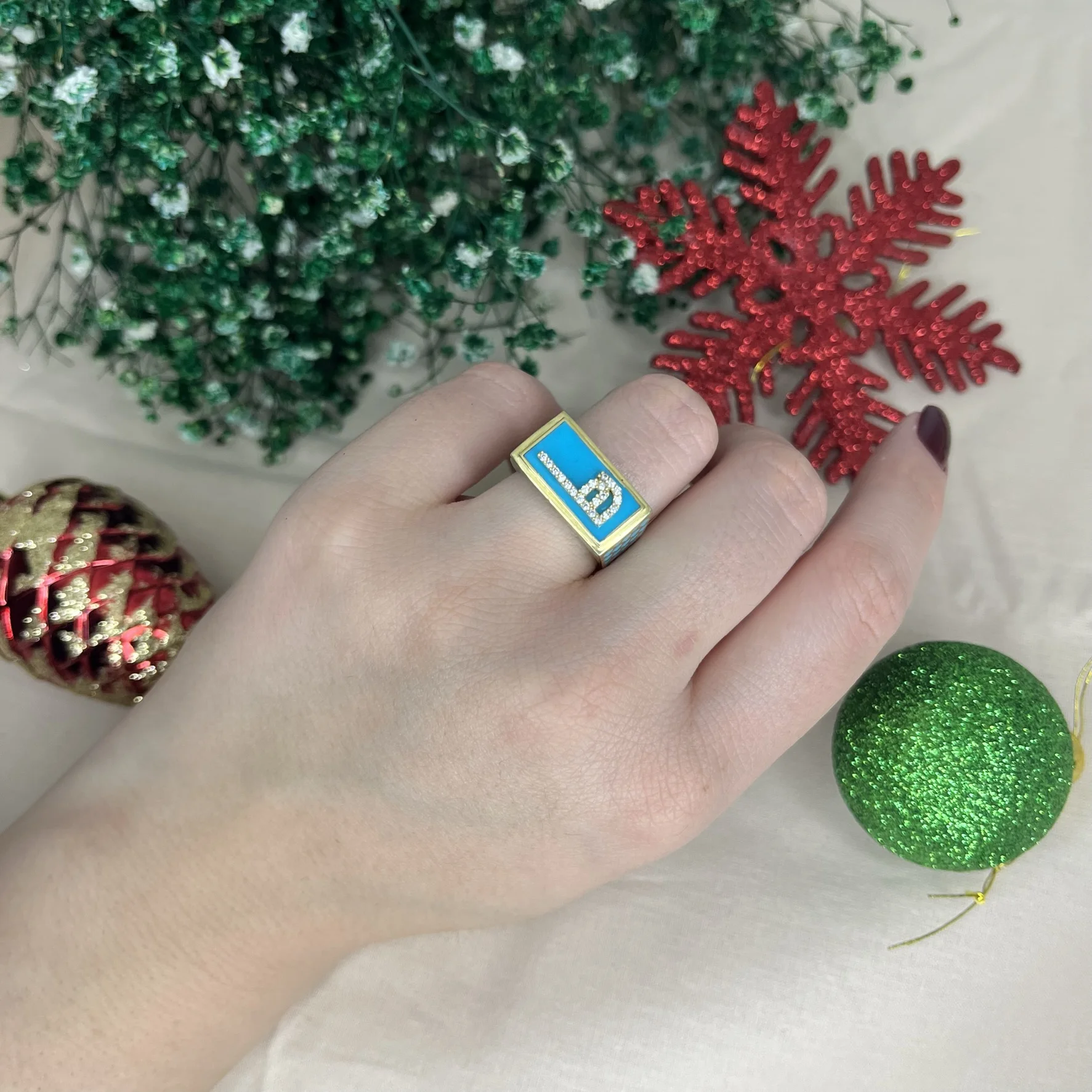 New  Personalized Fashion Luxury Turkish Statement Fine Jewelry Hot Selling Trendy 925 Silver Arabic Letter Custom Islamic Boho