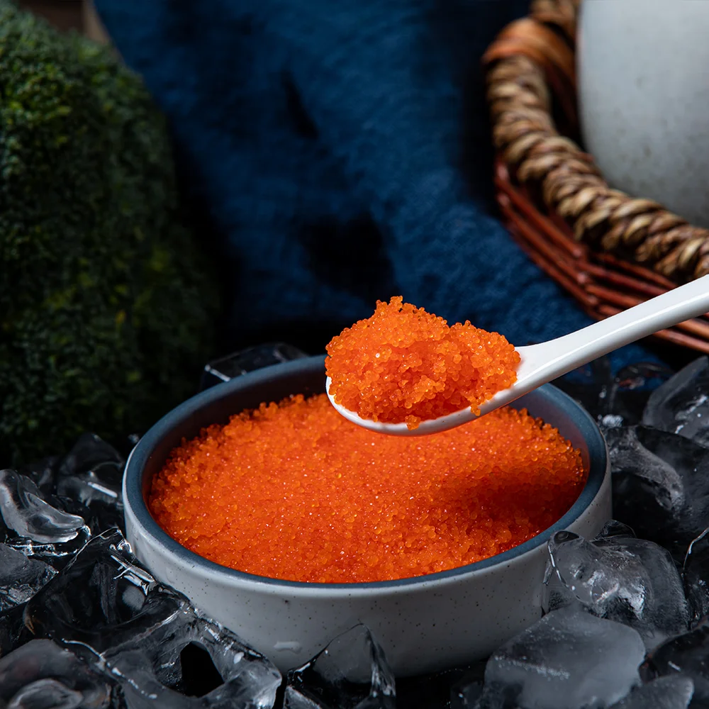 
FROZEN SEASONED FLYING FISH ROE Original factory tobiko 