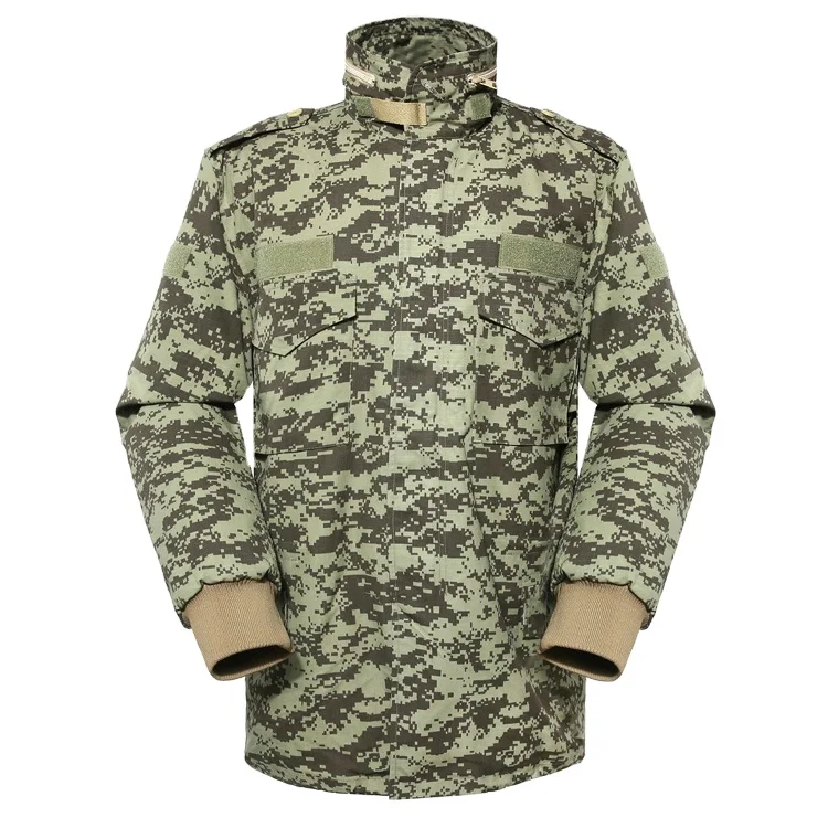 Ripstop Bdu Digital Green Camouflage M65 Jacket WIth Polyester Lining