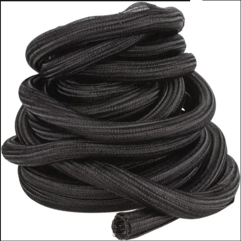 Heavy Duty Self-closing Woven Cable Wrap Braided Cable Sleeve