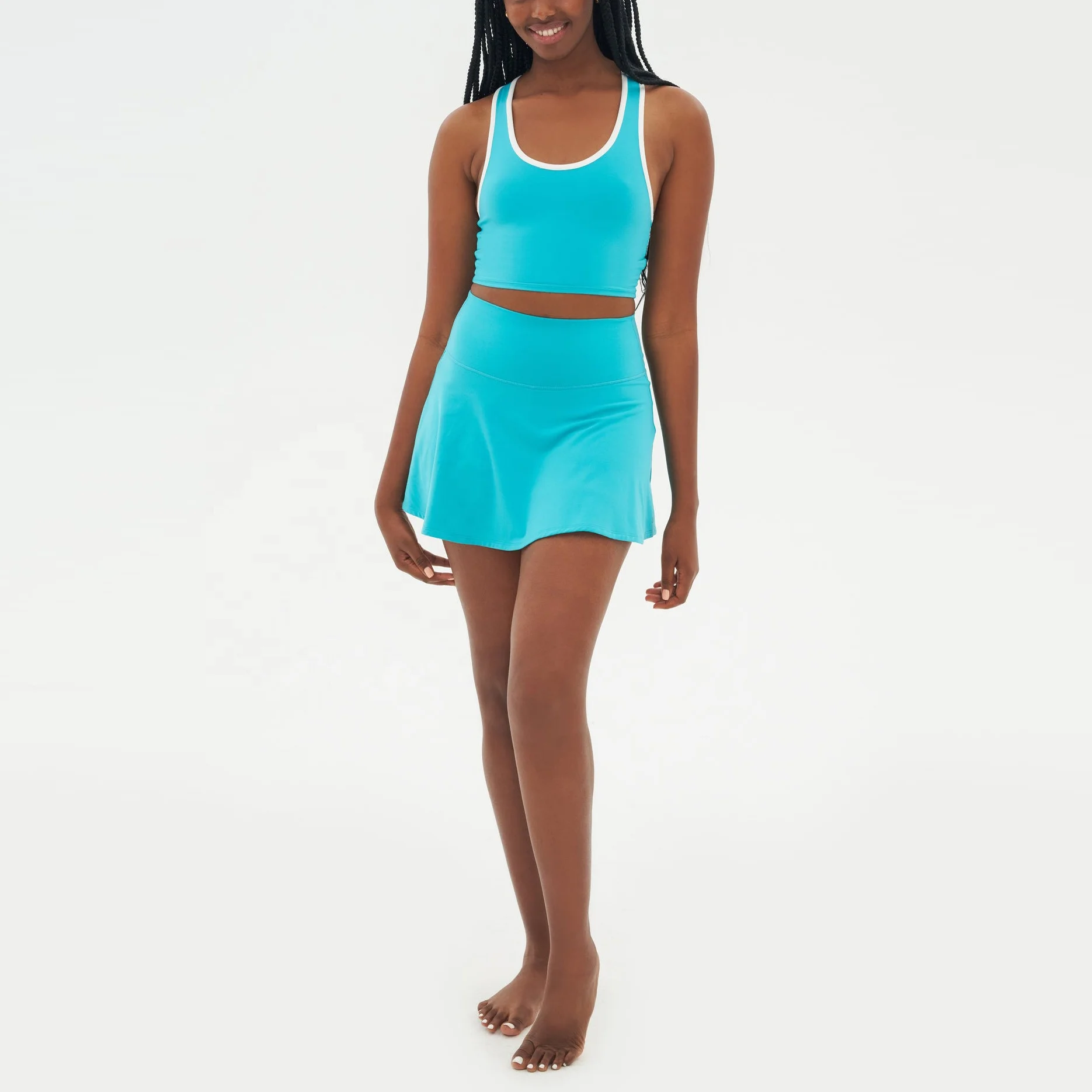 Nylon Spandex Ultra Comfortable Workout Skort 4 Way Stretch Women Skirt