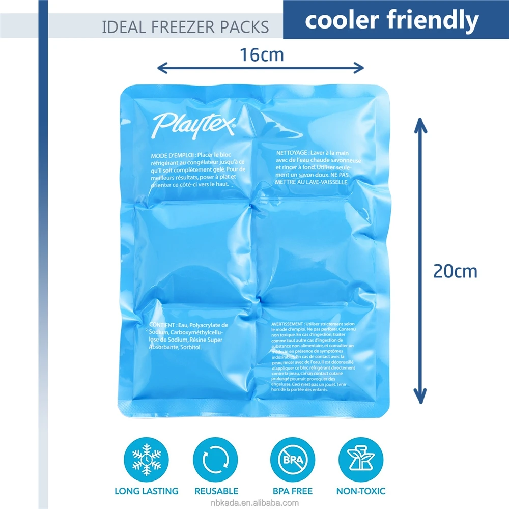 Reusable Mini Food Cooling Thermal Keep Lunch Fresh Box Instant Ice Gel Pack