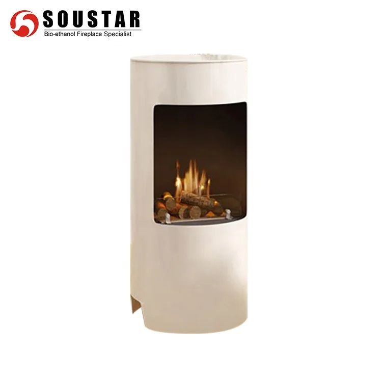 Home requisite free standing white powder coated indoor fireplace wood