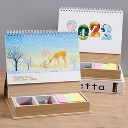 Top Inspirational Mini Pad Friendly Eco Printing Generic Custom Notepad Stand 2022 Wooden Table Desk Calendar With Sticky Notes