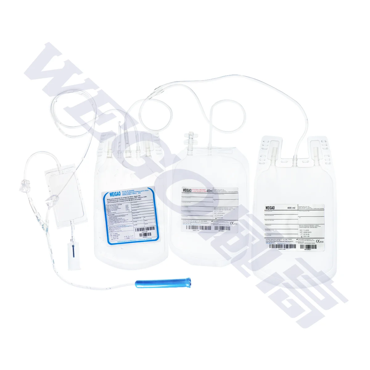 Disposable Blood Collection Bag CPDA-1/CPD+SAGM 450ml single/double/triple/quadruple