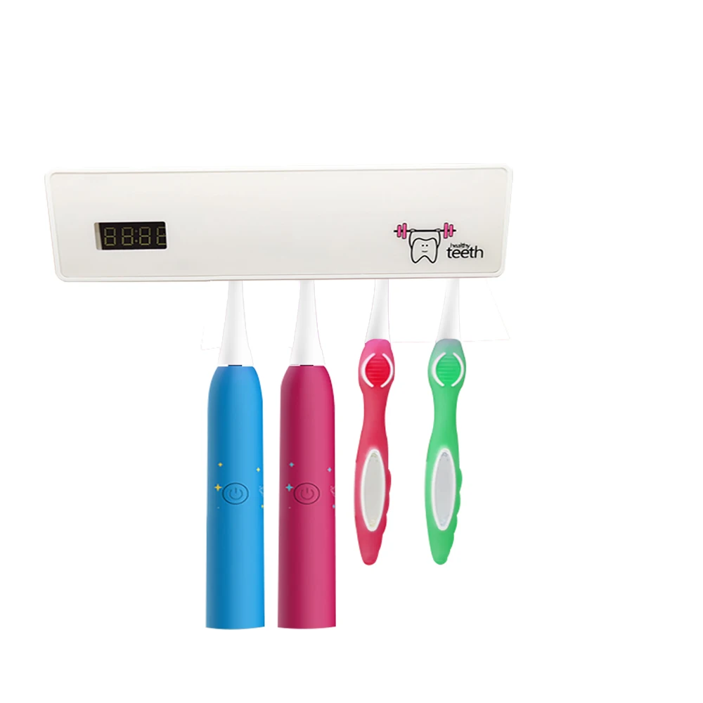 
USB auto power smart uv sterilizing toothbrush box sanitizer uvc toothbrush sterilizer holder 