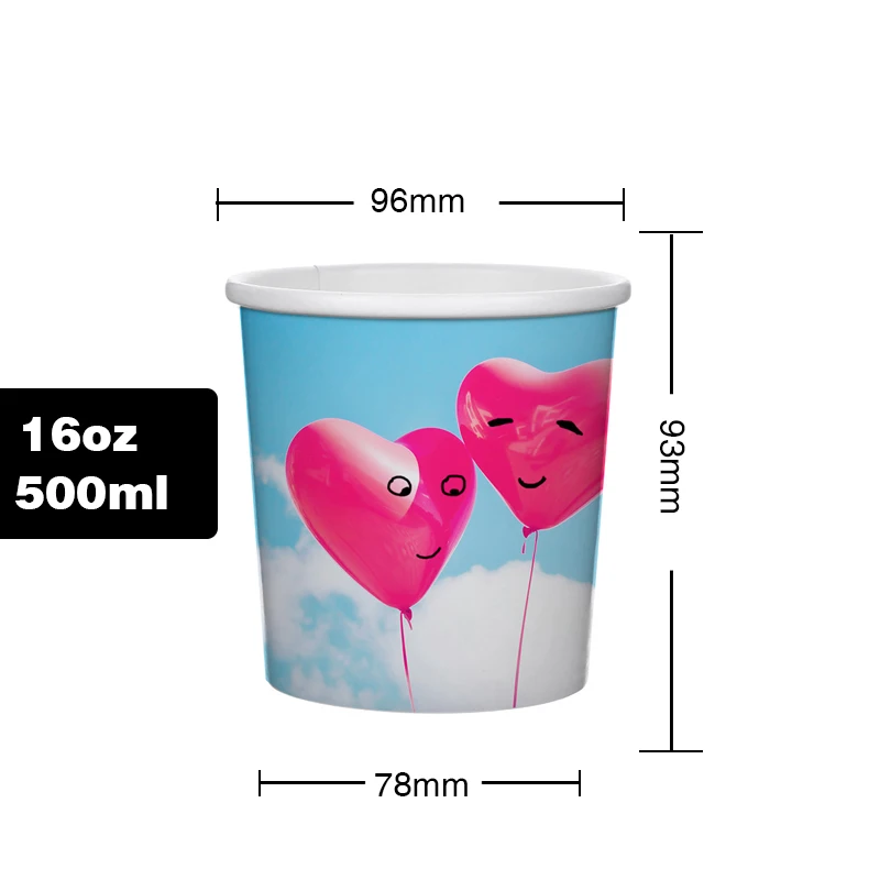 
Ecofriendly Paper Cup Gobelets Carton Porridge Salad Bowl Lunchbox Contenedor De Comida 16oz Food Packaging Container Soup Cup 