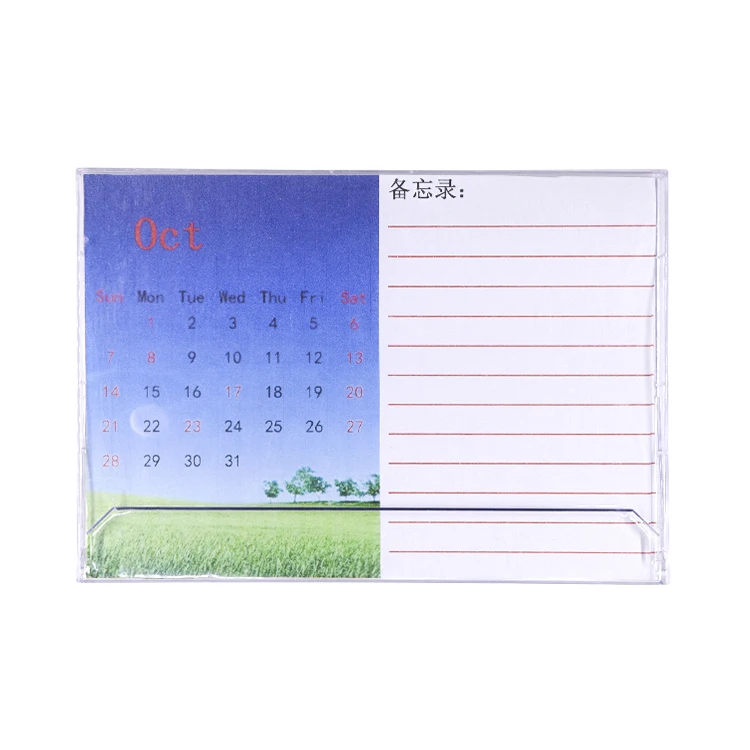3.5inch 5.5inch Desk Calender Holder Big Acrylic Standing CD Calendar Case 2023 Desktop Planner Photo Frame Calendar Box