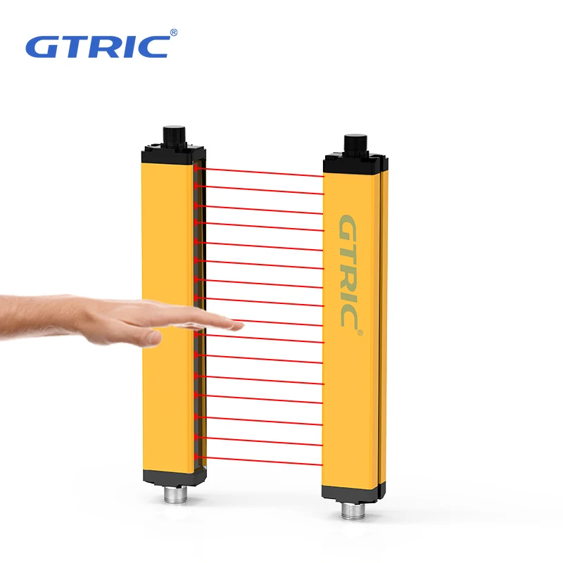 GTRIC безопасный Инфракрасный Световой Занавес датчики 20 мм Шаг 8 оптических осей Промышленный лазерный луч световой барьер
