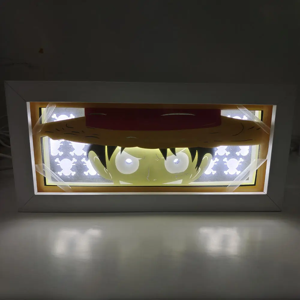 2023 Hot Selling Anime 3D Paper Cut Light Box Creative Plastic Picture Frame Led Night Lights